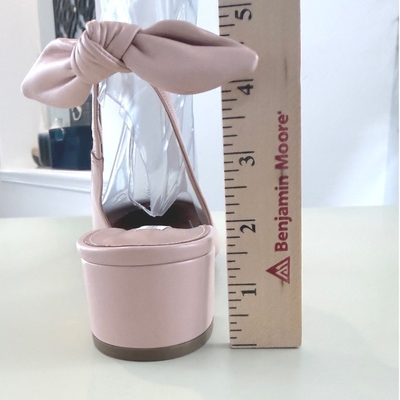 Aquazzura Very Bow Tie Sling 35 Petal Pink Nappa Leather Pumps 40.5 $725 MSRP - Picture 9 of 14